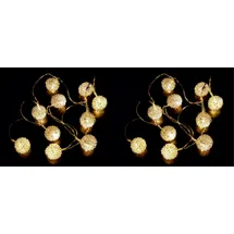 I.GE.A. Dekohänger I.GE.A. "LED-Kugelgirlande", silber (silberfarben), H:140cm Ø:3cm, Aluminium, Dekohänger, Hängedekoration