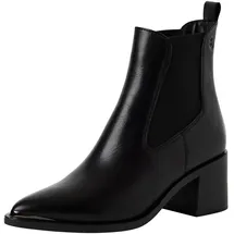 TAMARIS Damen Chelsea mit Blockabsatz Leder, schwarz, 37 EU