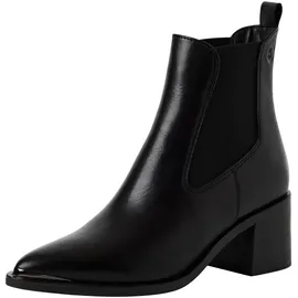 TAMARIS Damen Chelsea mit Blockabsatz Leder, schwarz, 37 EU