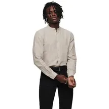 Only & Sons Langarmhemd Slim Fit Beige M