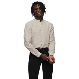 Only & Sons Langarmhemd Slim Fit Beige M