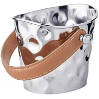 Edzard Eiseimer Gilbert gehämmert, mit braunem Ledergriff, Edelstahl glänzend