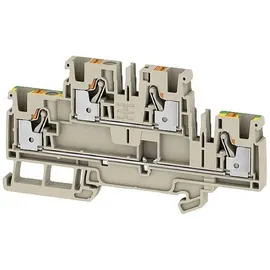 Weidmüller 2539980000 Doppelstock-Durchgangsklemme 6.10mm Push-In-Klemme Beige 50St.