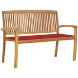 vidaXL Stapelbank 128,5 x 0 x 0 cm Rot