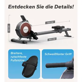 Merach Rudergerät Weiß