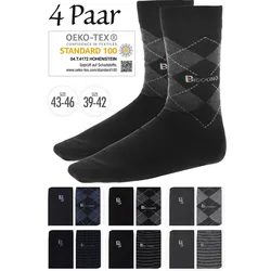 High Comfort Business Socken nahtfrei - 4 Paar - Männersocken Strümpfe Herrensocken