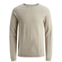 JACK & JONES Hill Knit Crew Pullover Oatmeal Melange 2XL