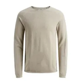 JACK & JONES Hill Knit Crew Pullover Oatmeal Melange 2XL