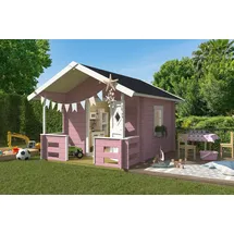 Nordic Holz Spielhaus Lido Holz Rosa