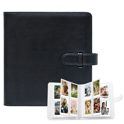 CALIYO Fotoalbum Fotoalbum mit 256 Taschen – passend für Mini 9 Mini 8 / Mini 90 Film, modisch und langlebig schwarz