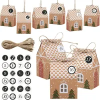 Luxuskollektion 24 Adventskalender Häuser Geschenkboxen Weihnachtskalender Weihnachten Party