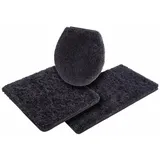 Möve Badematte »Essentail/Superwuschel«, Höhe 40 mm, rutschhemmend beschichtet, strapazierfähig-schnell trocknend-fußbodenheizungsgeeignet, Mikrofaser-Badematte, Badteppich, rechteckig, rund & als 3-tlg. Set, 3 St.