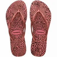 Havaianas Slim Animals Rosegolden Flipflop, Crocus Rose Golden Blush, 27/28 BRA (29/30 EU) - 27/28 EU