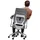 FM Helmets fm Bürostuhl Asiento, 4260761570402 Stoff grau, Gestell grau