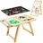 Vevor Sensorischer Tisch, 7-in-1 Kindertisch, Aktivitätstisch/Staffelei aus Holz mit Doppelseitiger Tafel, Aufbewahrungsboxen, Spiel-Sand- & Wassertisch, für Kinder im Alter von 3-6 Jahren