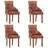 vidaXL Esszimmerstuhl Leder braun 4er Set