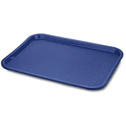 MONOUSO - Tablett aus PP rechteckig Fastfood blau 35,5x45,3cm (12 Stück)