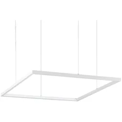 Ideal Lux LED Pendelleuchte ORACLE SLIM, quadratisch, 700 mm, 41W, 3000K, 3950lm, inkl. Trafo, höhenverstellbar, weiß IDEA-259178