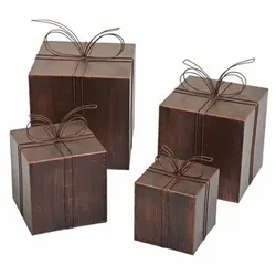 GARDEN PLEASURE Deko-Geschenkpakete, SchmiedeEisen, rostfarben - braun