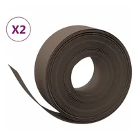 vidaXL Rasenkanten 2 Stk. Braun 10 m 20 cm Polyethylen