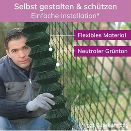 B!Home Maschendrahtzaun Gartenzaun grün : 80 cm x 15 m
