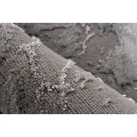 Kayoom Teppich KAYOOM "Mineral 425", silber, B:80cm H:12mm L:300cm, Polypropylen, Teppiche, Teppich, Kurzflor, Hoch Tief Struktur, Wohnzimmer