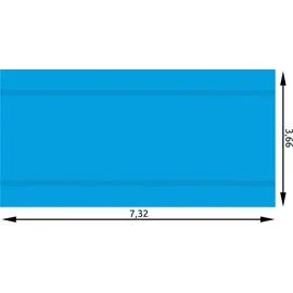 Tectake Poolabdeckung, rechteckig und selbstschwimmend 366 x 732 cm