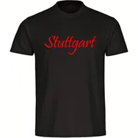 Multifanshop Herren T-Shirt - Stuttgart - Schriftzug - Druck
