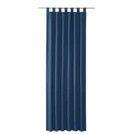 Tom Tailor Vorhang DOVE Blickdichter Schlaufenvorhang (1 St), Schlaufe, Baumwolle, 140 x 255 cm in Royal blau