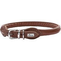 Hunter Round & Soft Hundehalsband, Leder, Nappa, rundgenäht, weich, 45 (S-M),