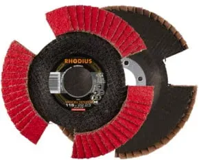 RHODIUS TOPline VISION SPEED Fächerschleifscheibe 115 x 22,23 mm K40