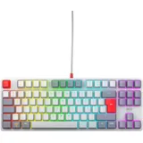 Cherry XTRFY K4V2 TKL, Kabelgebundene Gaming-Tastatur ohne Nummernblock, Deutsches Layout (QWERTZ), RGB-Beleuchtung, Mechanische MX2A RED Switches, Retro