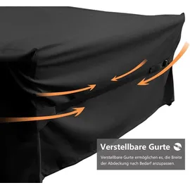 Dokon Gartenmöbel Abdeckung 213 x 132 x 72 cm Schwarz