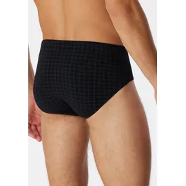 SCHIESSER Minislip kariert Schwarz S 4er Pack