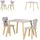 Chipolino Kindersitzgruppe Kinder Tischset Holztisch 3-teilig beige