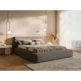 FEDVE Polsterbett Braun Textil, 140x200 cm, - Braun
