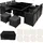 Tectake Rattan Sitzgruppe New York 10-tlg. Schwarz