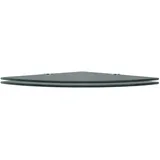vidaXL Eckregale 2 Stk. mit Verchromten Halterungen Glas Schwarz