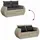 vidaXL Gartensofa mit Kissen 2-Sitzer Hellgrau Poly Rattan