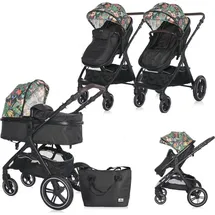 Lorelli Kombikinderwagen 2 in 1 Viola bis 22 kg, Sportsitz umbaubar Wickeltasche bunt