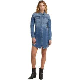 G-Star Pitched Hem Shirtkleid Blau M