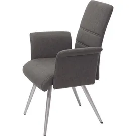 MCW Esszimmerstuhl MCW-G55 Stoff grau-braun 6er Set