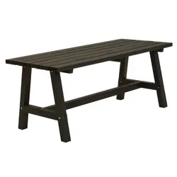 Country Plankentisch - Braun / Schwarz / Teak / Graubraun - 177 x 75 x 72 cm - aus Kiefer / Fichte