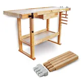 BAMATO Hobelbank Massivholz 1520 mm