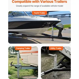 Vevor A-Rahmen-Anhängerheber, 907 kg dynamische Tragkraft, 360 mm vertikaler Hub, Anhängerstütze Reiseanhänger für Wohnmobilanhänger, Pferdeanhänger, Nutzanhänger, Yachtanhänger