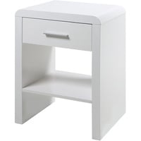 AC Design Furniture Lucas Nachttisch, B: 45 x T:35 x H: 59 cm, Weiß. MDF, 1 Stück