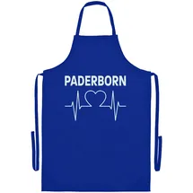 multifanshop Grillschürze - Paderborn - Herzschlag - Druck weiß - Schürze