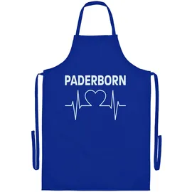 multifanshop Grillschürze - Paderborn - Herzschlag - Druck weiß - Schürze