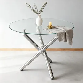 stilvora Esstisch Ø 120 cm silber