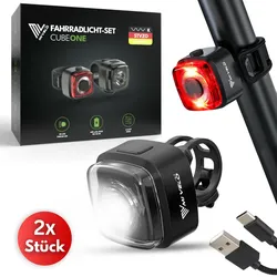 Fahrradlicht Set LED "Cube One" USB-aufladbar - oft gekauft,Zubehör